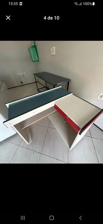 Balcão caixa,  mesas de inox 