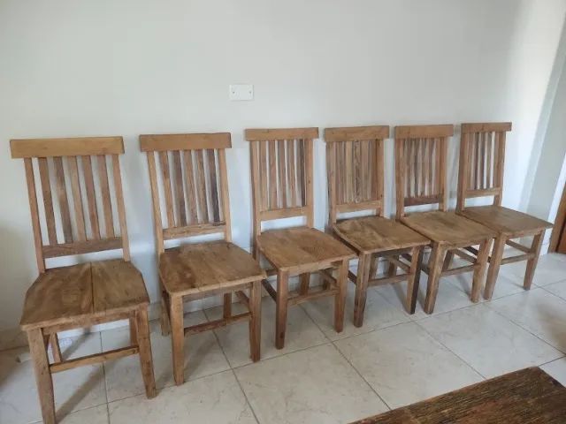 Mesa 6 Cadeiras Peroba Rosa Demolição Rustico Muito Lindo Retangular - Foto 5