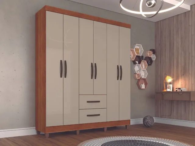 Guarda-Roupa Estrela 6 portas !! L9828m