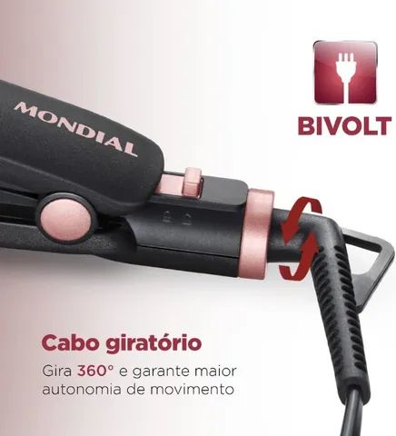 Prancha Alisadora, Mondial, Preto/Golden Rose, 35W, Bivolt - P-27 - Foto 3