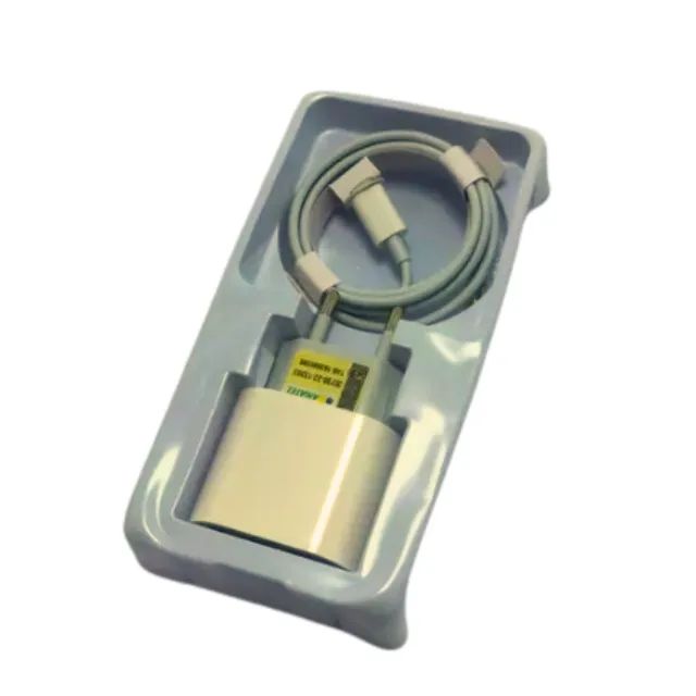 (ORIGINAL) Carregador + Cabo Usb-C 20w Para iPhone 15 Cor Branco LEHMOX - Foto 5