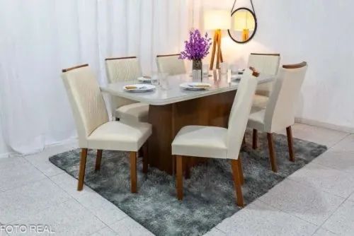 Conjunto mesa de jantar 6 cadeiras Luna - ENTREGA HOJE !!! 