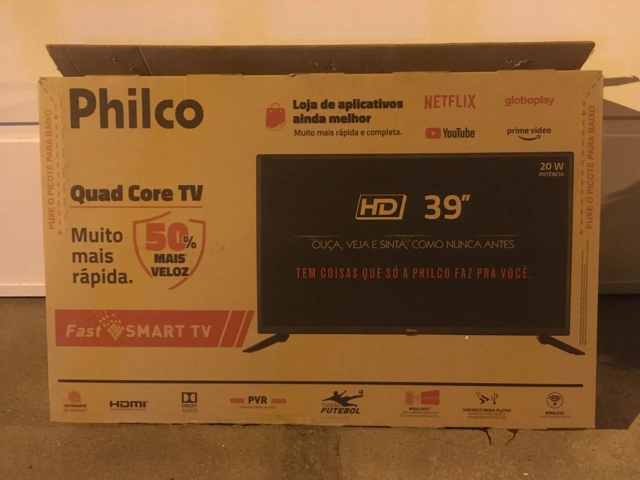 Caixas de papelão embalagens originais completas para tv a partir de 50 reais 