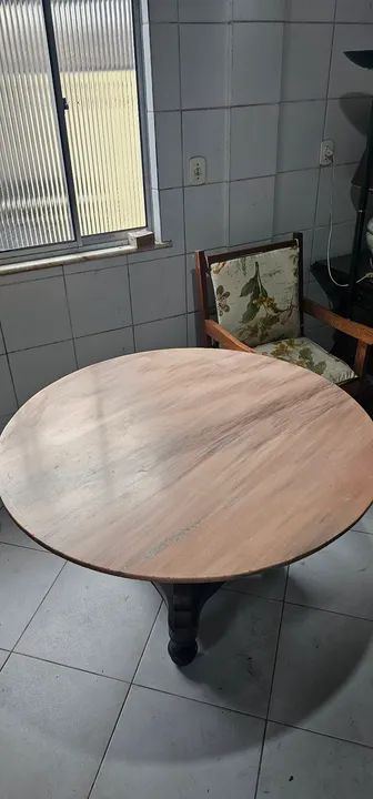 Moveis antigos, mesa antiga pé jacadanda e mármore rosa, antiguidades  - Foto 3