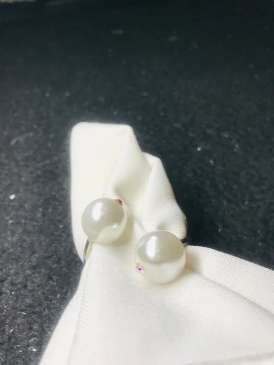 Conjunto c/ 6 Porta Guardanapos de Pérolas com Strass. - Foto 3