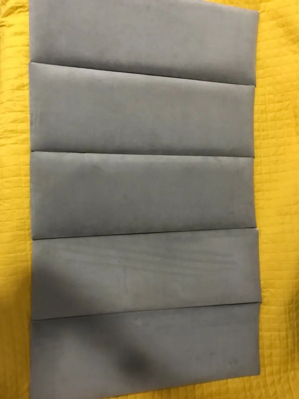 Painel de Cama Suede Cinza