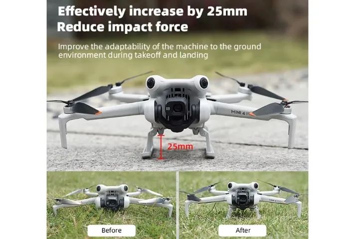 Dji Trem de pouso para dji mini 4 pro drone pés expandidos altura aumentada pro COD-CP875 