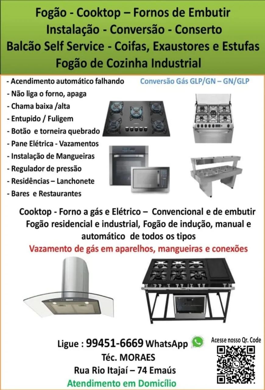 Forno de embutir  Elétrico e a gás, Fogão, Cooktop, Conversão e Conserto