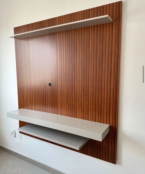 Painel Leme para tv até 60 polegadas em 3D com detalhes