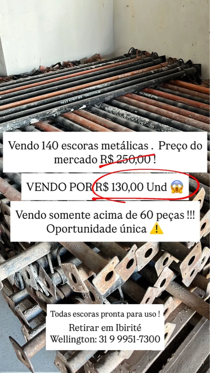Escoras Metálicas - Oportunidade Única!