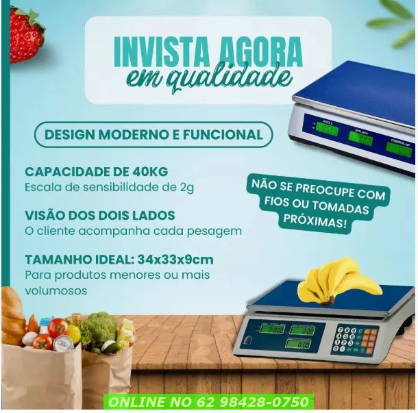 Balança Digital Eletrônica Alta Precisão 40kg Bivolt 110/220 - Foto 2