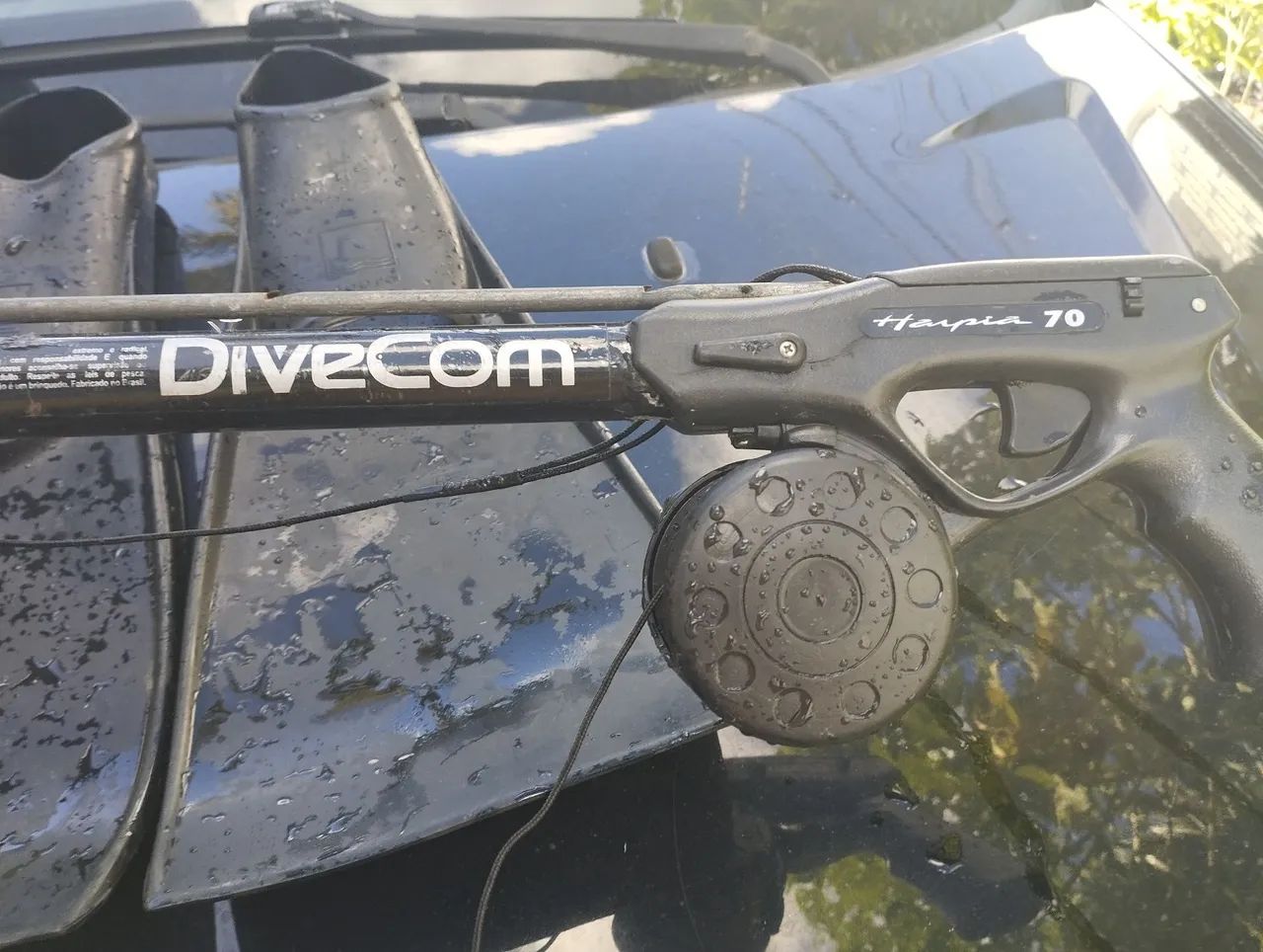 Kit de Mergulho Arbalete, Máscara, Snorkel, Nadadeira e Bolsa camuflada. - Foto 4