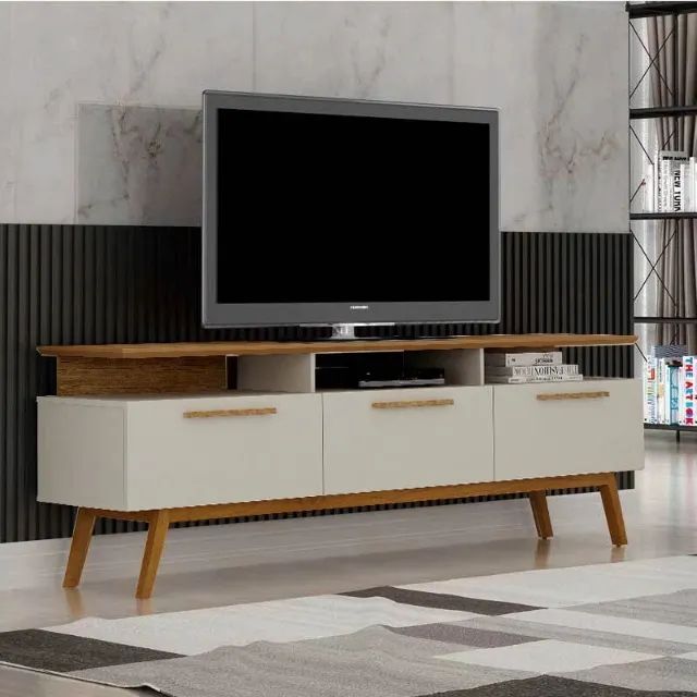 Rack São Paulo Off/Cinamomo Até 70 Polegadas Frete Grátis - Até 12x