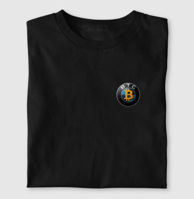Camiseta Bitcoin BTC cripto estampa estilo BMW - Foto 2