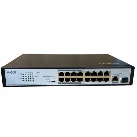 Switch 16P Fast PoE 1P Gigabit SF 1811 PoE Intelbras.