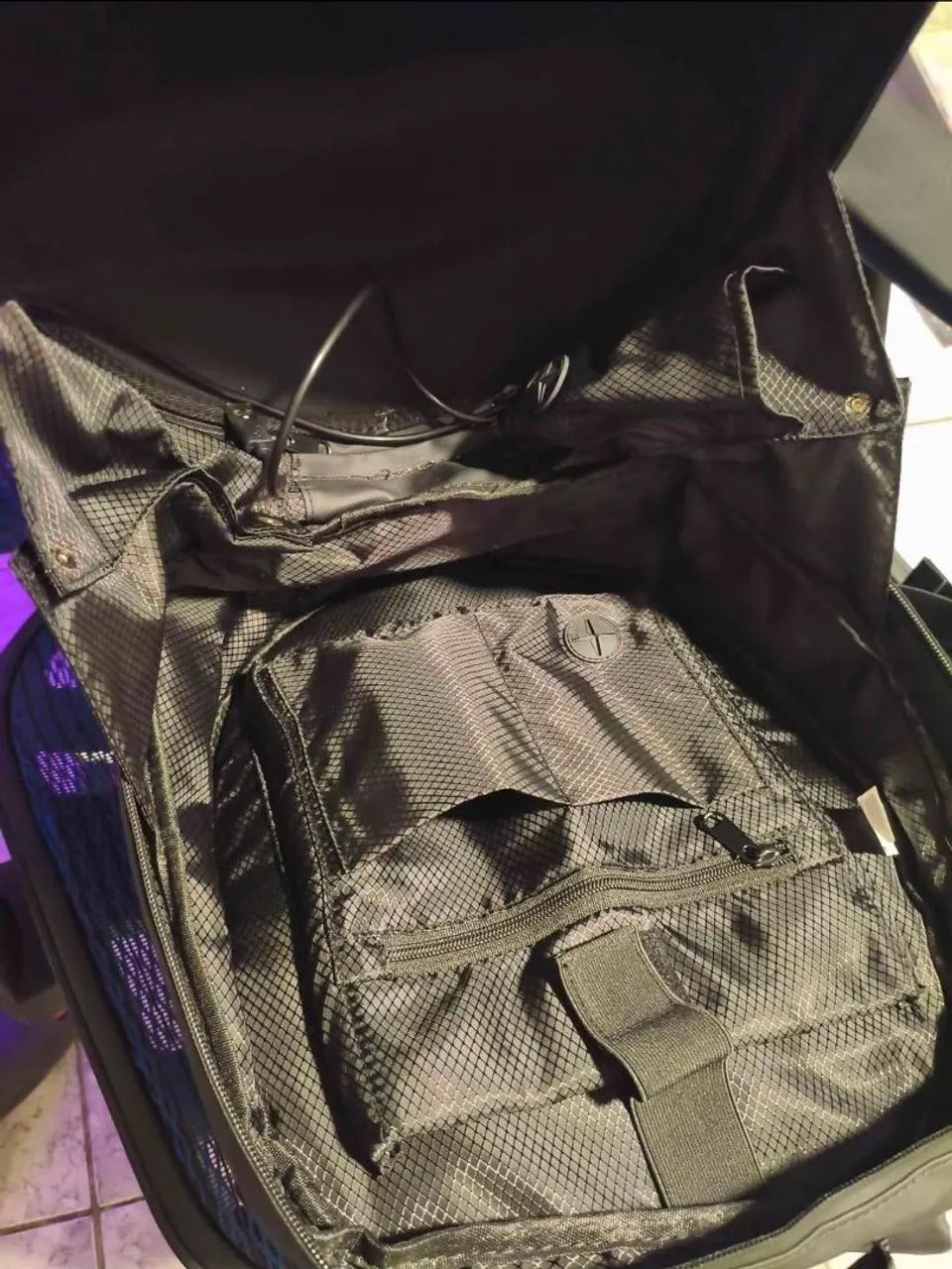 Mochila com tela/led - mochila com olhos64628723809538123