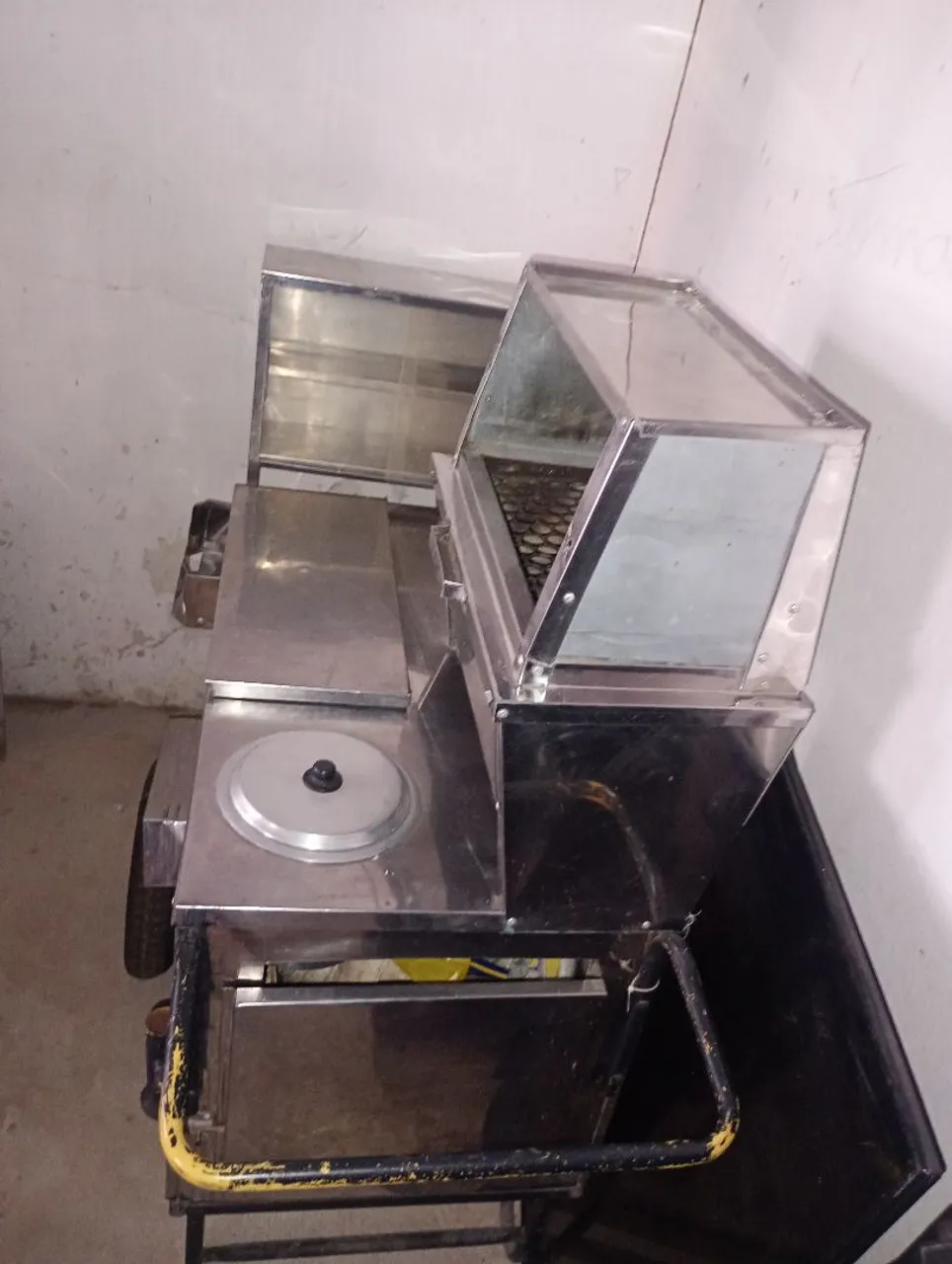 Carrinho de lanche completo em aço inox