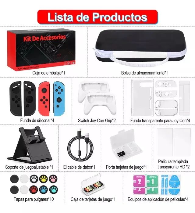 Kit Completo Nintendo Switch Oled com 34 Peças! - Peças e