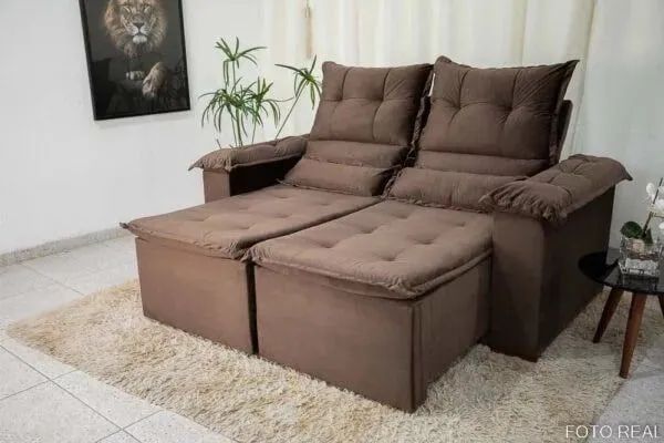 Sofá Retrátil e Reclinável Pequim - Entrega Rápida  - Foto 3