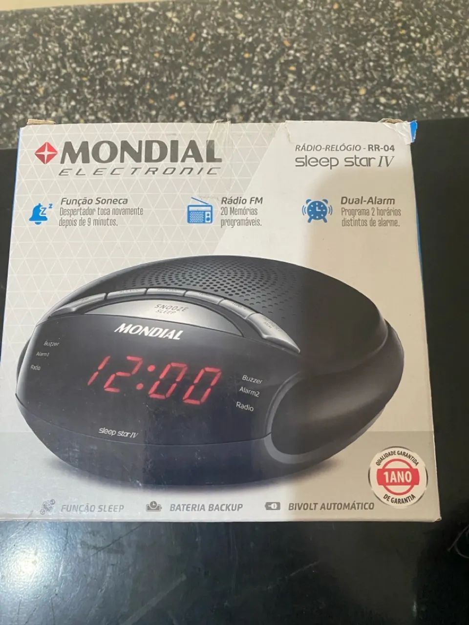 Rádio Relógio Mondial Sleep Star IV - Bivolt