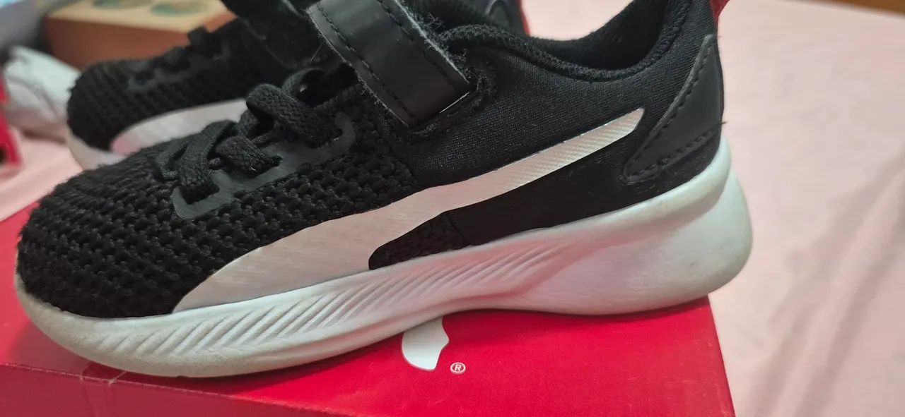 Tênis Puma Preto/branco unissex n° 22 - Foto 2