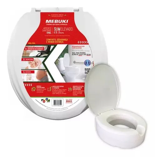 Assento sanitário elevado 13,5cm