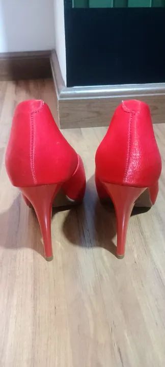 Scarpin Meia Pata salto alto vermelho  - Foto 2