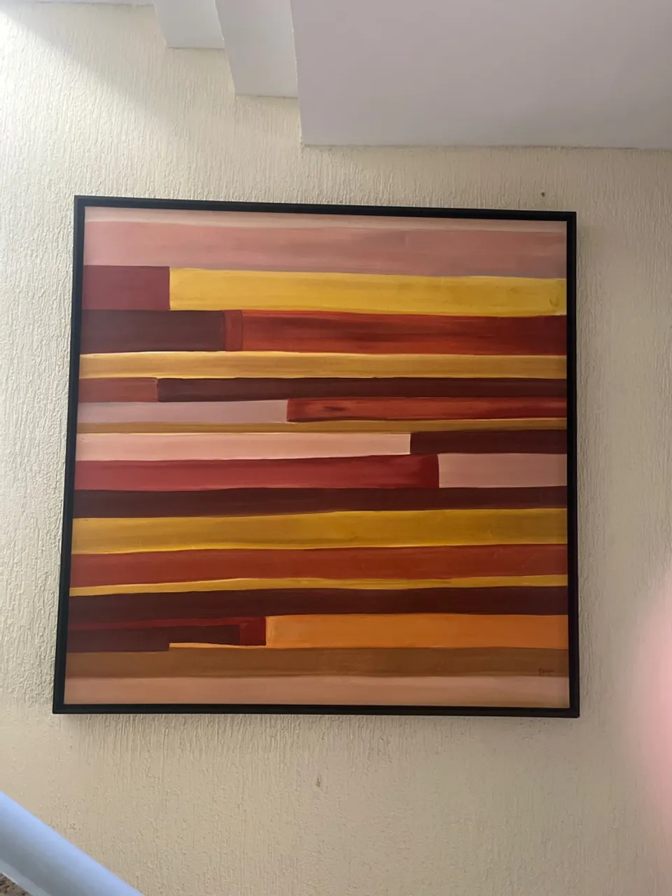 Quadro Abstrato em Cores Quentes