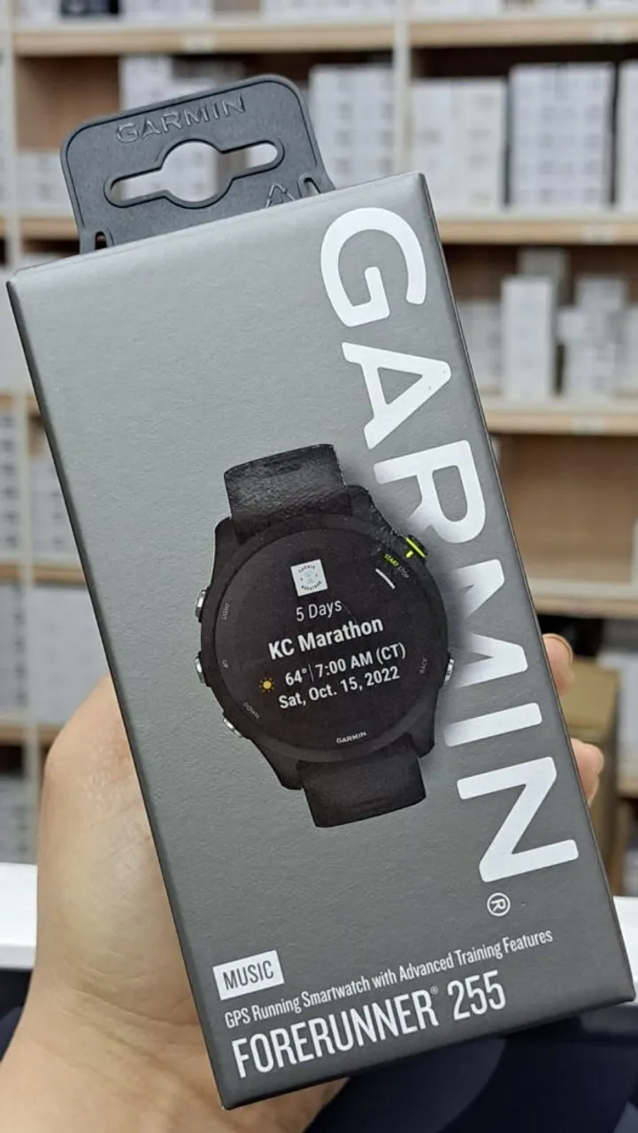 Relógio Garmin Forerunner 255 Black music 46mm Novo Nfe
