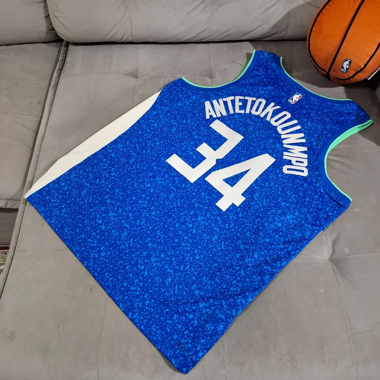 Regata Nba Milwaukee Bucks #34 - City Edition Nike Swingman  - Foto 6