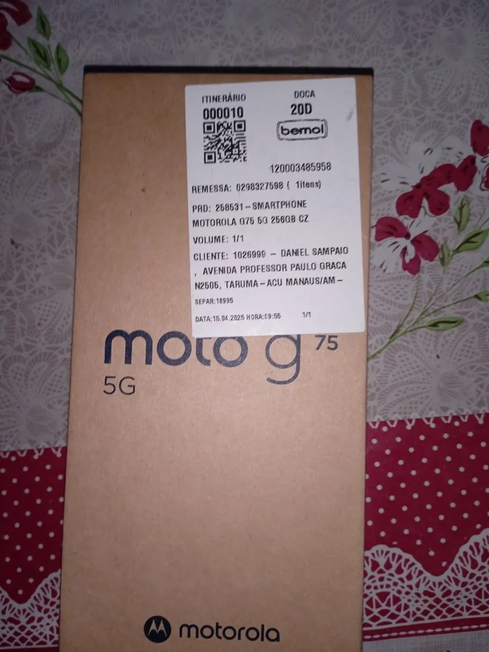 Moto g75 novo lacrado com nota