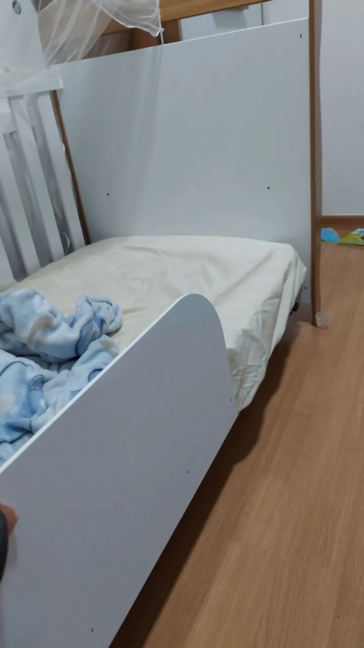 Berço 3 em 1 com rodinhas e colchao - Foto 2