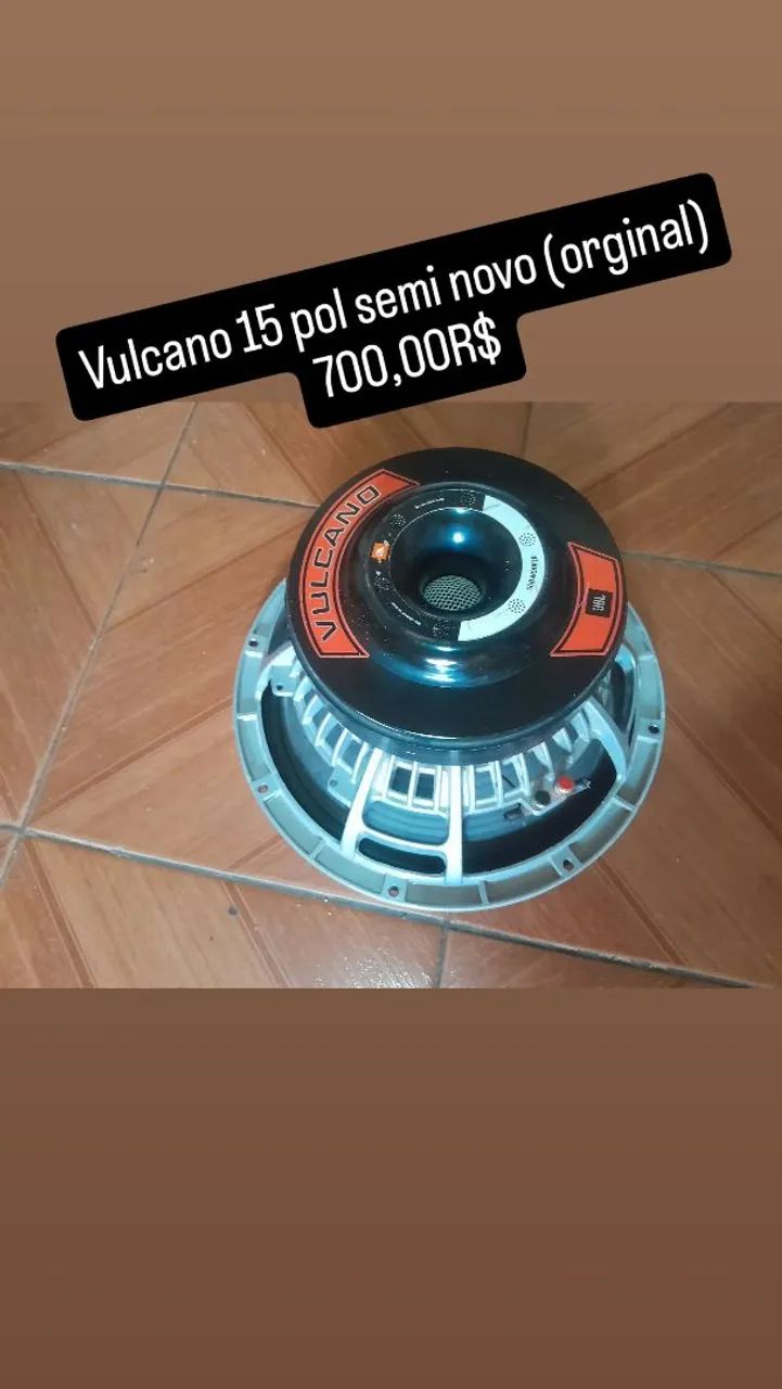 Subwoofer Vulcano 15 polegadas semi novo