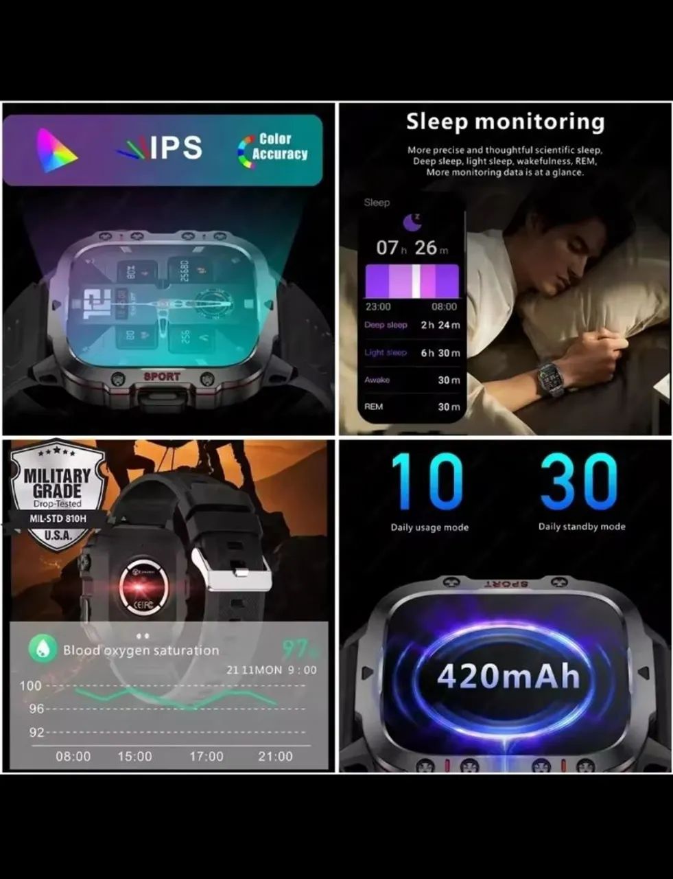 Xiaomi Relógio inteligente militar smartwatch  - Foto 3
