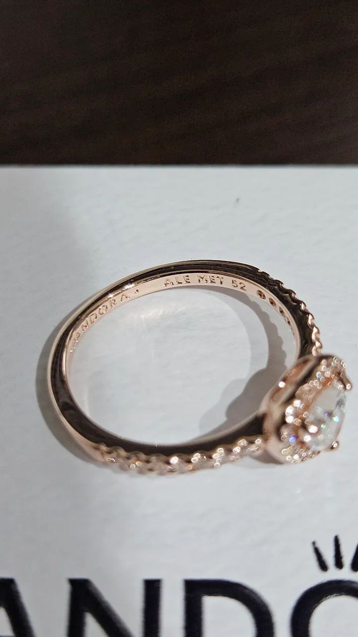 Anel Pandora Ouro Rosé tamanho 52 - Foto 4