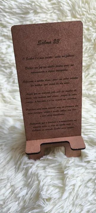 Suporte para Celular em MDF com Salmo 23