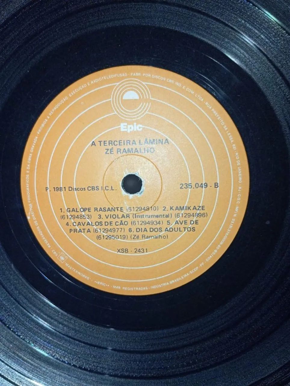 Zé Ramalho - The Third Blade | Used Vinyl LP Record | VG | Not Tested64728252407553124