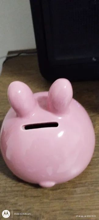 Coelhinho miniso cofre de Porcelana - Foto 2