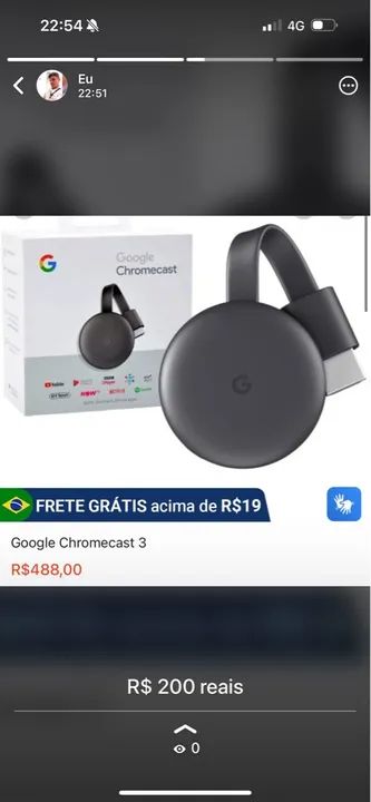 Chromecast 3 Geração - R$200 - Foto 2