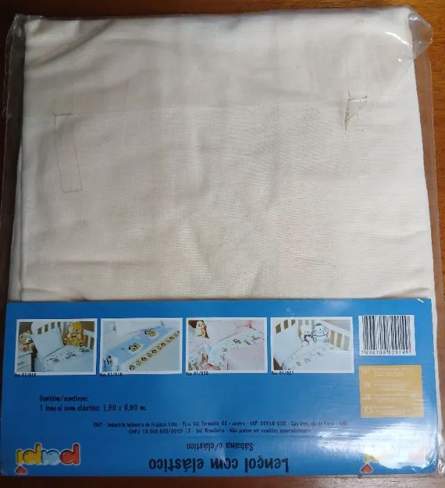 1,50x0,9m lençol berço c/ elástico tecido 100% algodão - Foto 2