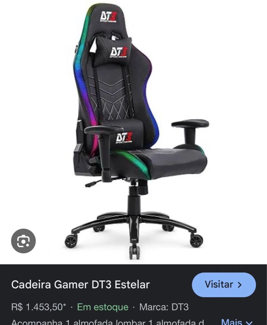 Cadeira Gamer com Iluminação RGB ESTELAR  - Foto 3