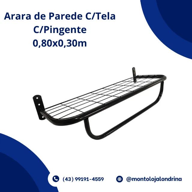 Arara de Parede C/Tela C/Pingente