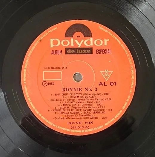LP Ronnie Von No 3 (Caetano Veloso / Os Mutantes) (1967) + Single Bônus - Vinil - Foto 4