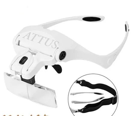 Lupa De Cabeça com Led Estética Oculos Profissional com 5 Lentes de Aumento z1049 - Foto 2