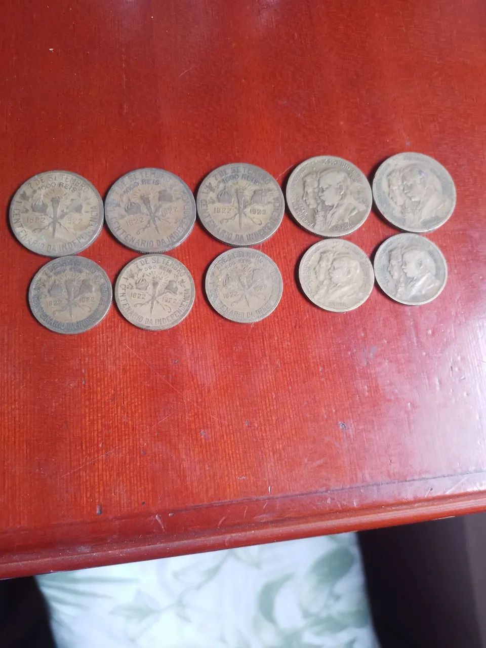 Kit com 10 moedas - 5 de 1000 Reis, 5 de 500 Reis de 1922 - Foto 2