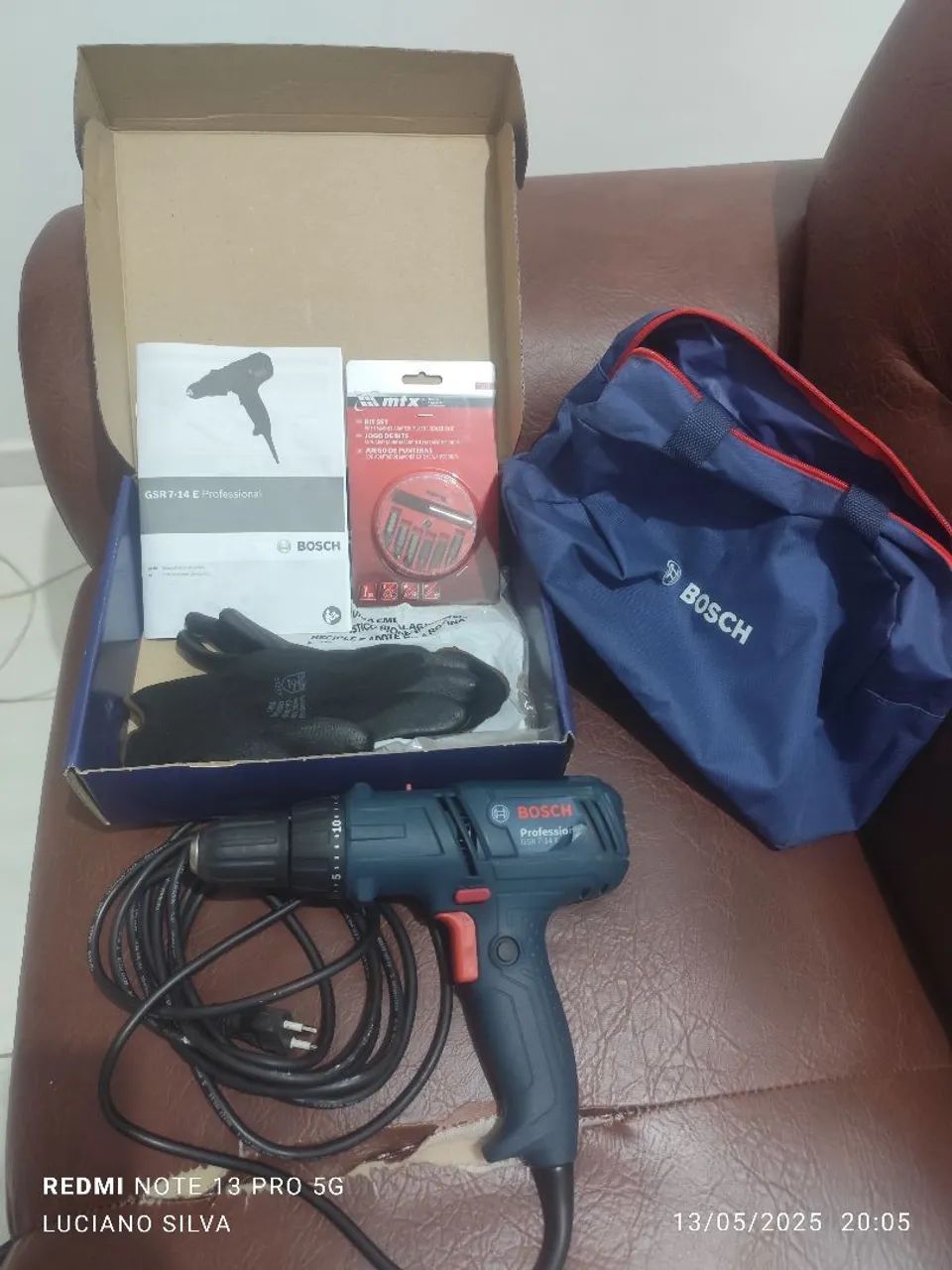 Parafusadeira/Furadeira Bosch GSR 7-14 Professional 400W - Foto 2