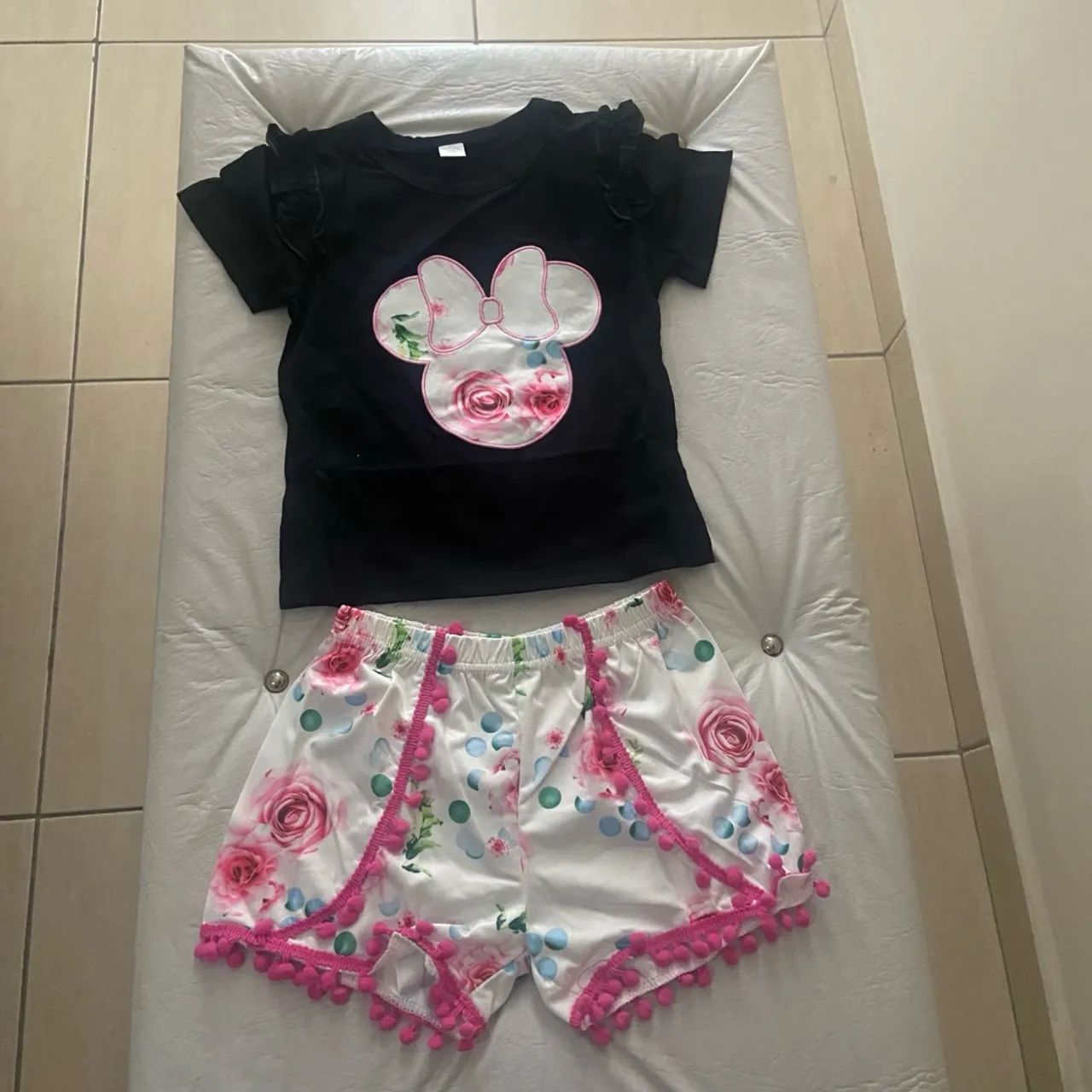 Conjunto Infantil Minnie Floral