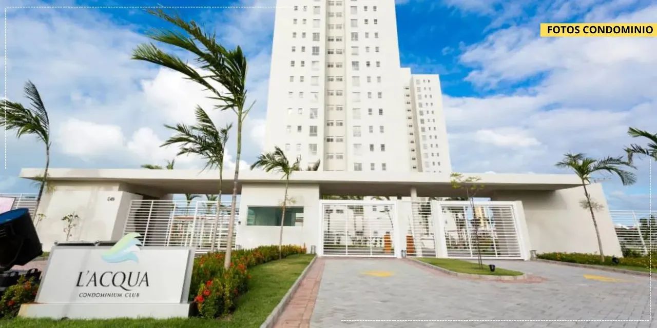 Oferta!! Apartamento 3/4 C/92M² No Condomínio L´Acqua Condominium Club