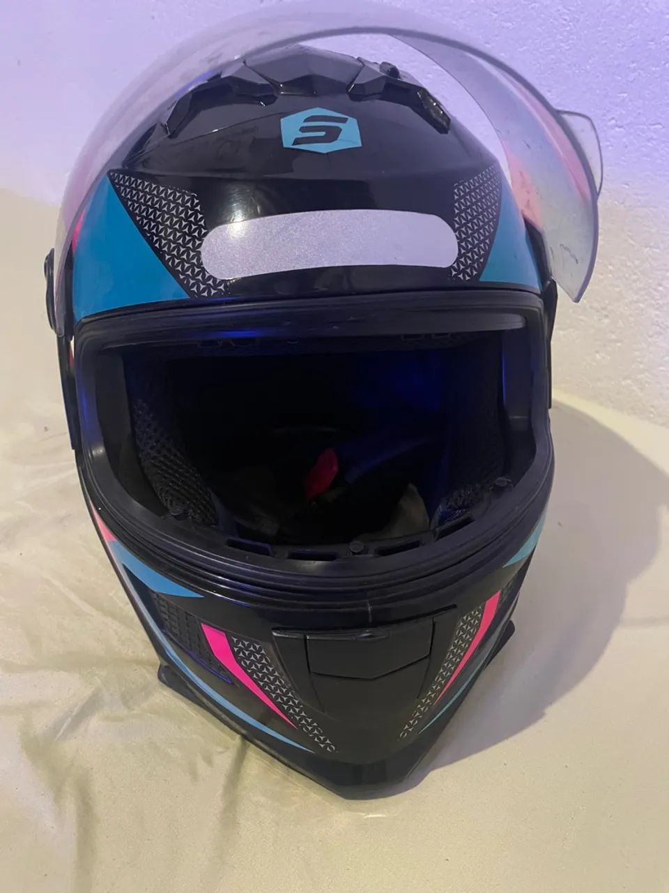 Capacete Fechado Stealth Concept Pro Tork COR/AZUL - LILÁS TAMANHO/56 - Foto 4