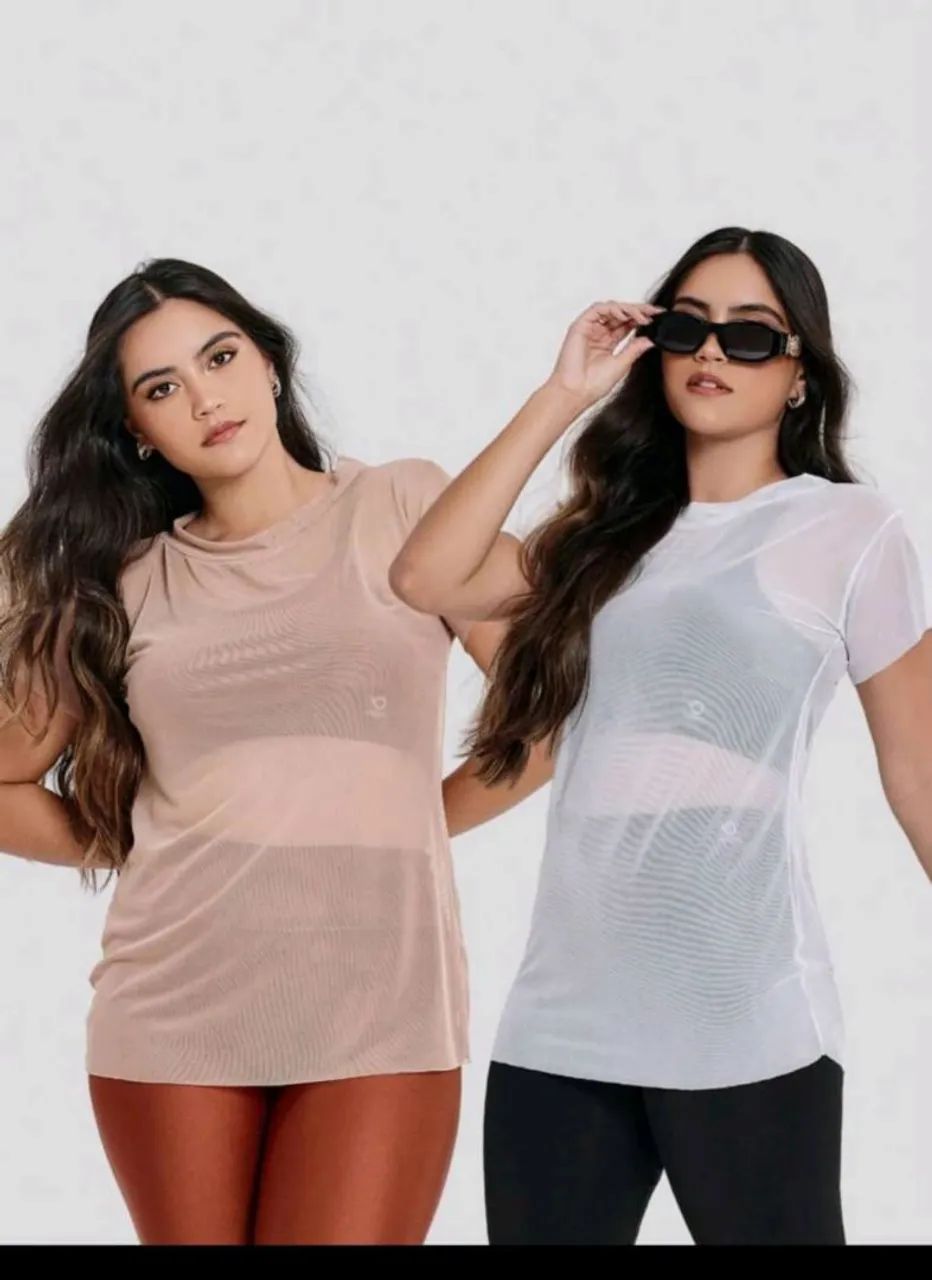 Blusa de Malha Transparente - Feminina - Foto 4
